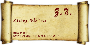 Zichy Nóra névjegykártya